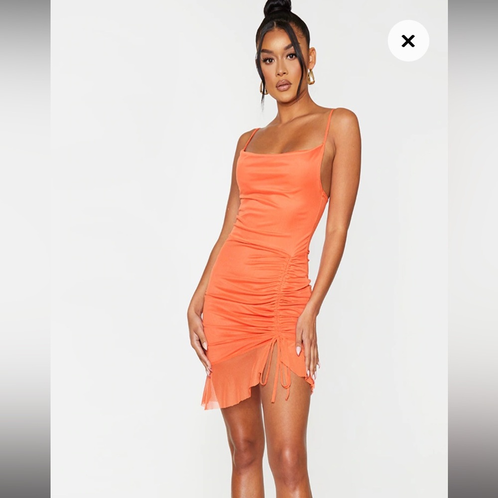 Mesh orange bodycon from PLT